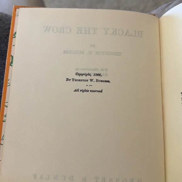 Blacky The Crow By Thornton Burgess Vtg Green Forest Series #2 1922 Antique EUC - Picture 3 of 5